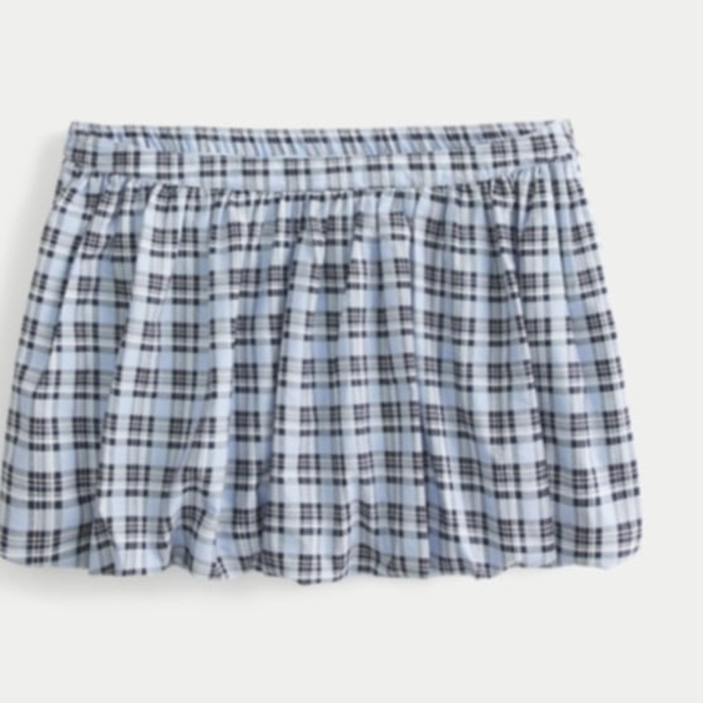 Plaid Blue Skirt - Picture 2 of 3